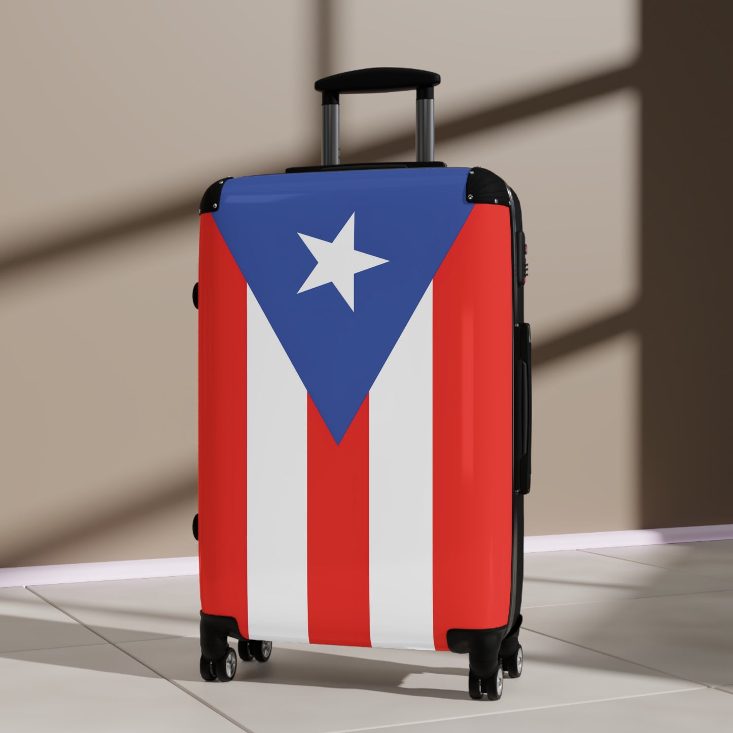 Puerto Rico Flag Inspired Suitcase