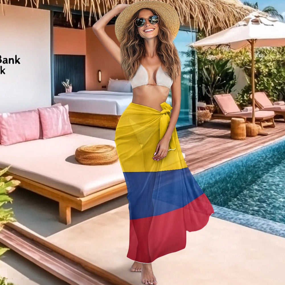 Colombia Flag Inspired Bikini Cover-Up