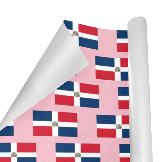 Dominican Republic Flag Inspired Custom Gift Wrapping Paper 58"x 22.5" (4 Rolls)