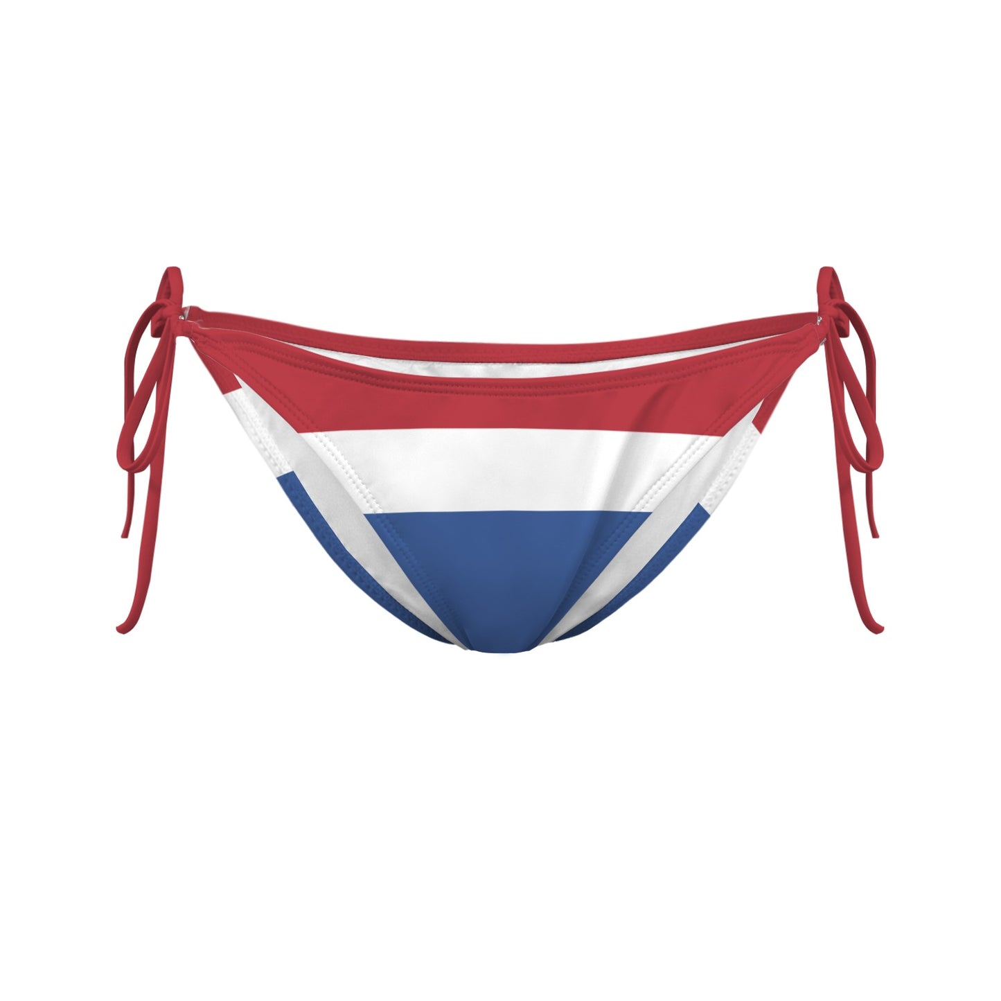 Netherlands Flag Inspired Side-Tie Bikini Bottom