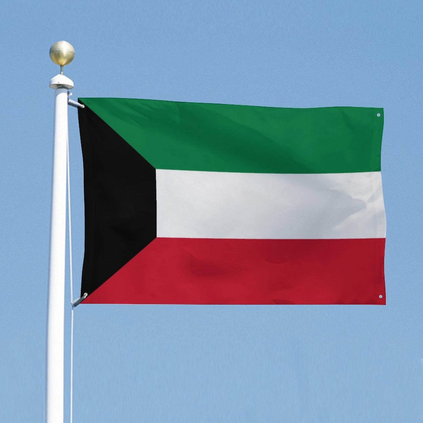 Kuwait Flag Inspired Wall Mount Flag with Four Grommets (35x59 in)