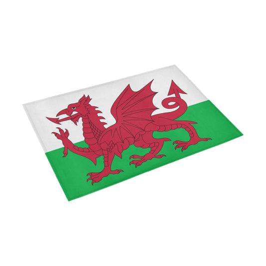 Wales Flag Inspired Doormat 30" x 18" (Sponge Material)