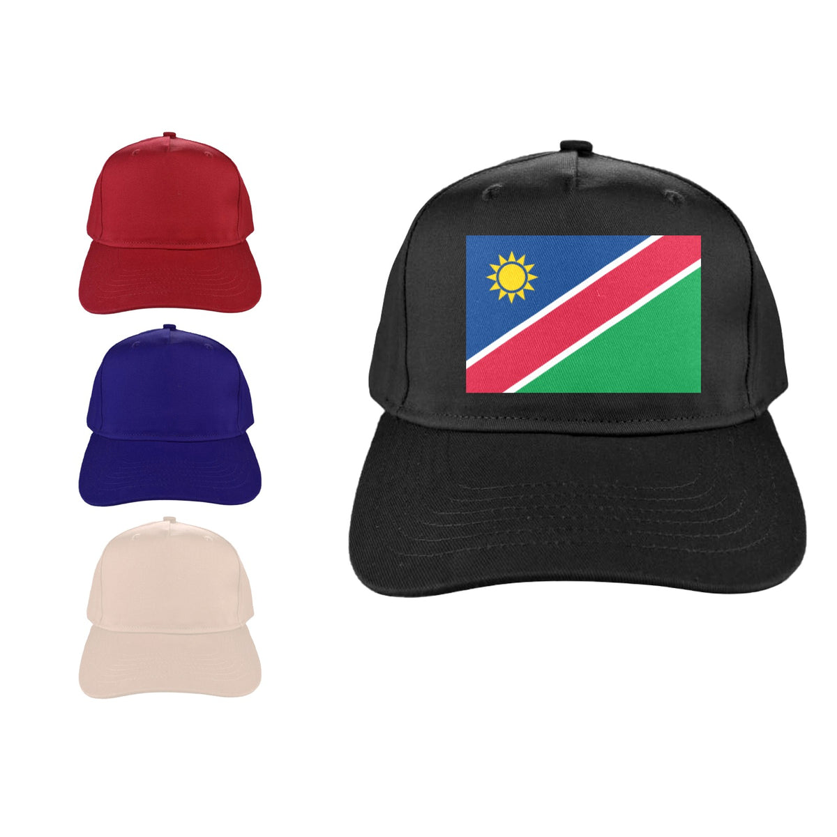 Namibia Flag Inspired Baseball Cap | Printed in the USA