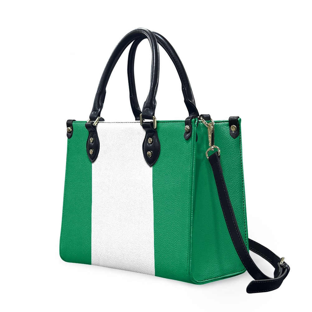 Nigeria Flag Bag With Swagger – PU Leather Purse for Daily Matter - Luv My Flag