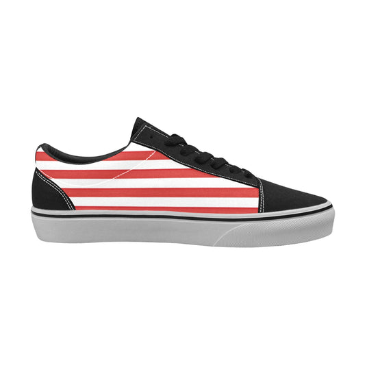 USA/American Flag Inspired Women's Lace-Up Canvas Shoes