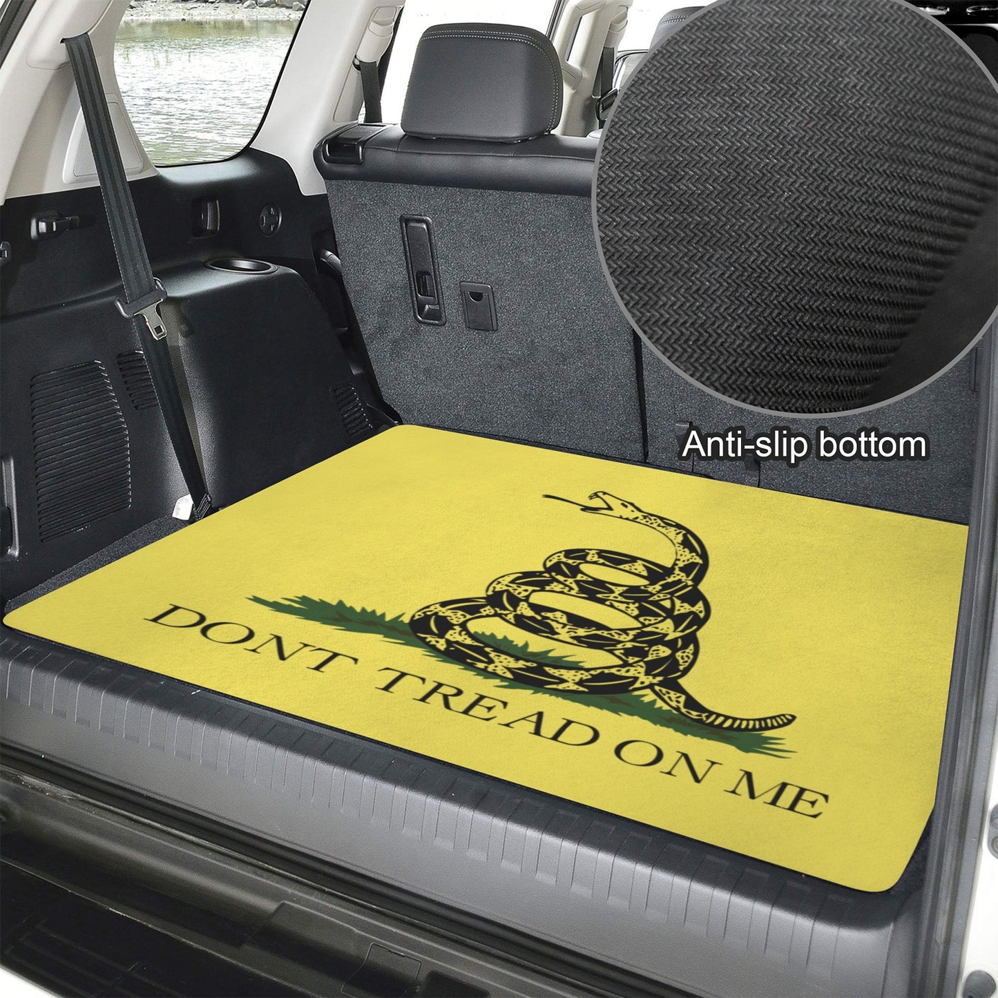 Gadsden Flag Inspired Car Trunk Mat 100 × 75 cm / 39.4 × 30 in Printed in the USA