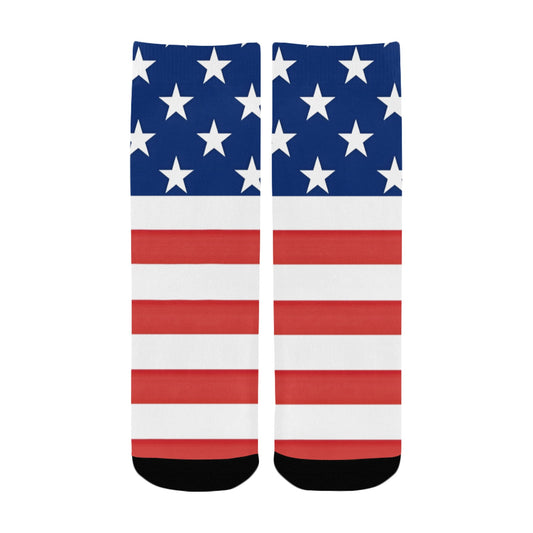 USA/American Flag Inspired Kid's Custom Socks (Made in the USA)