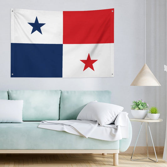 Panama Flag Inspired Wall Mount Flag with Four Grommets (35x59 in)