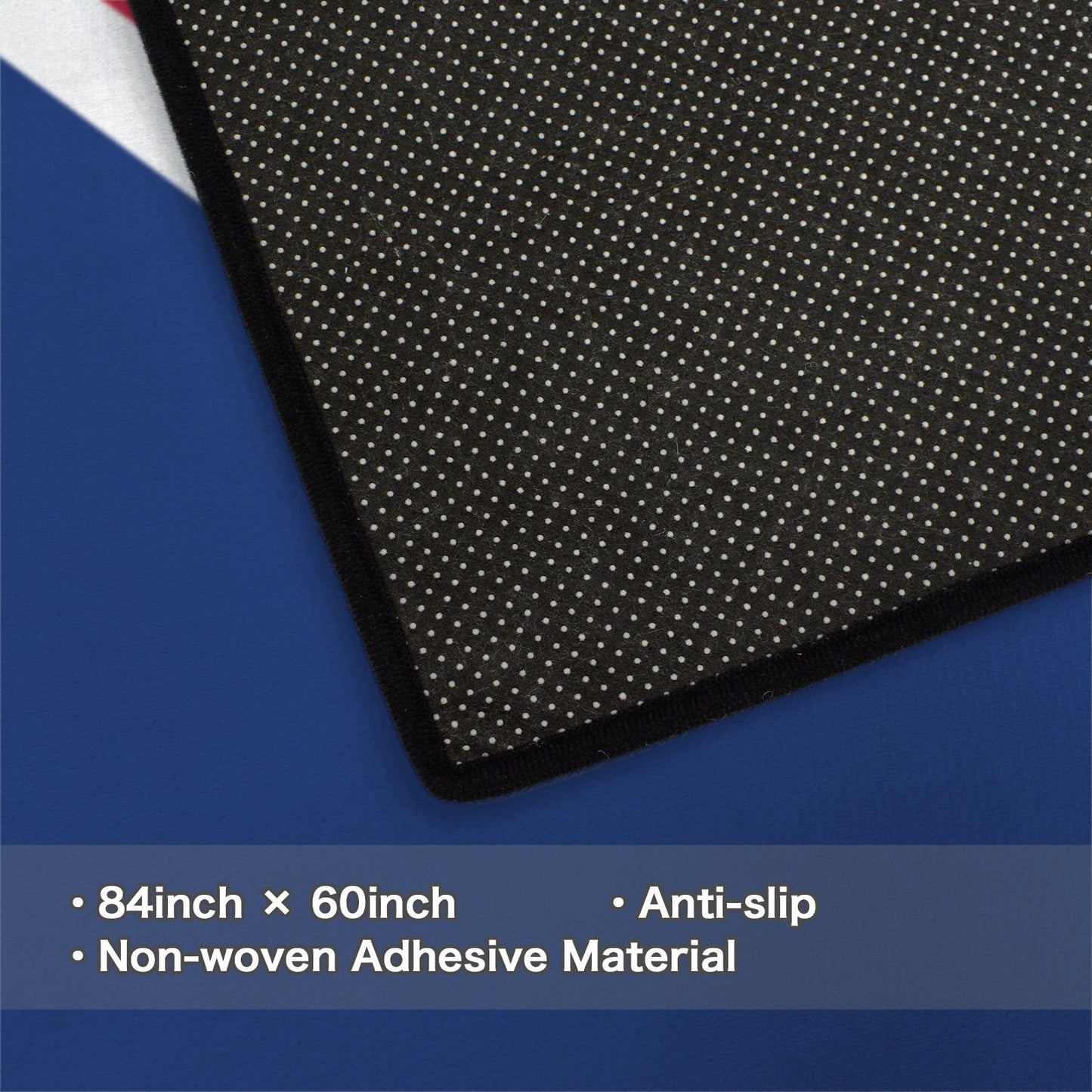 New Zealand Flag Inspired 84x60 Inch Area Rug with Black Binding (Made in the USA)