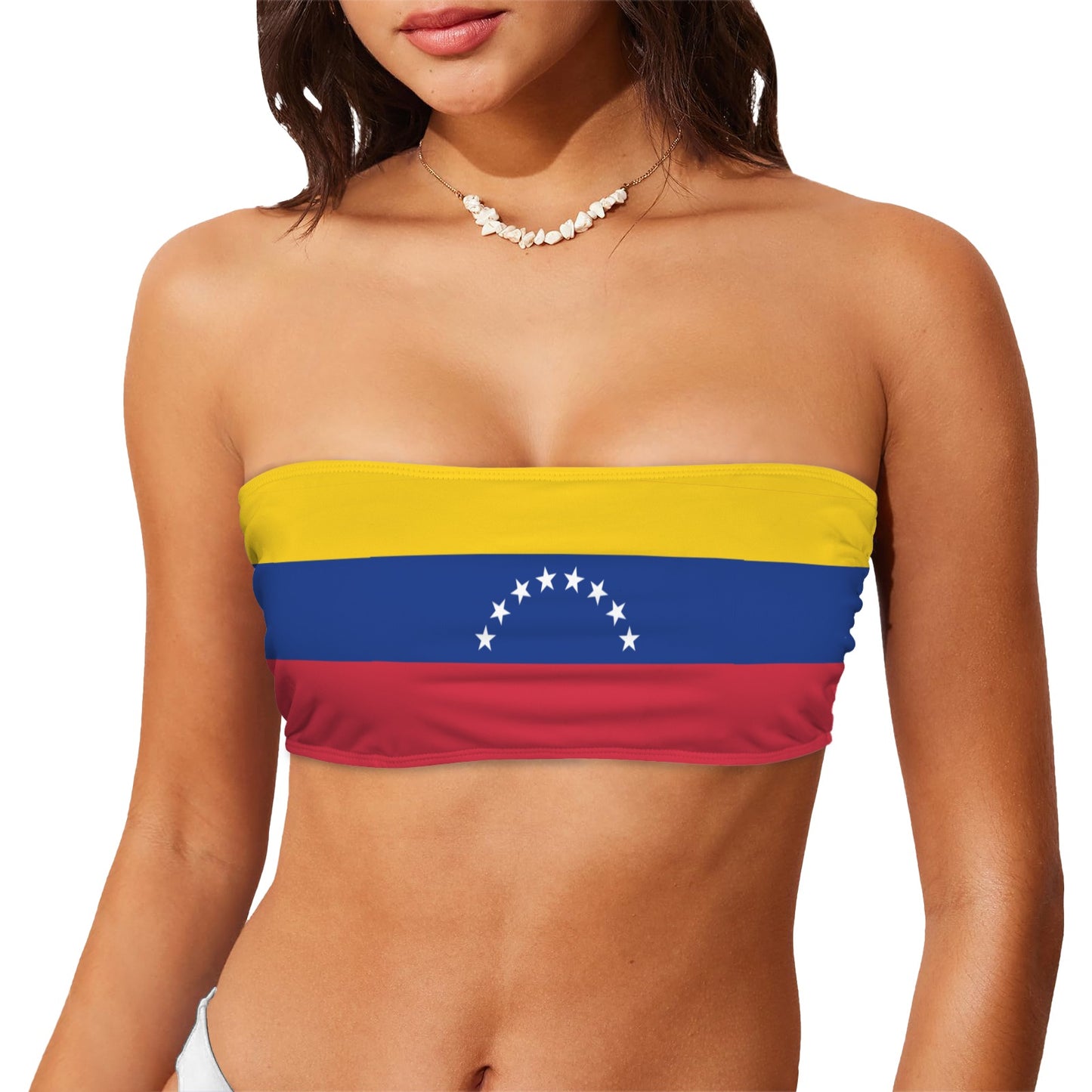 Venezuela Flag Inspired Bandeau Tube Bikini Top