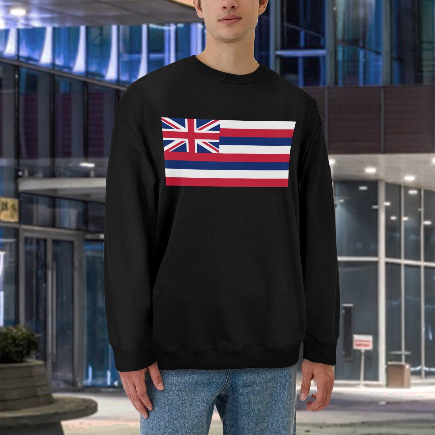 Hawaii Flag Unisex Fleece Sweatshirt (Made in the USA)