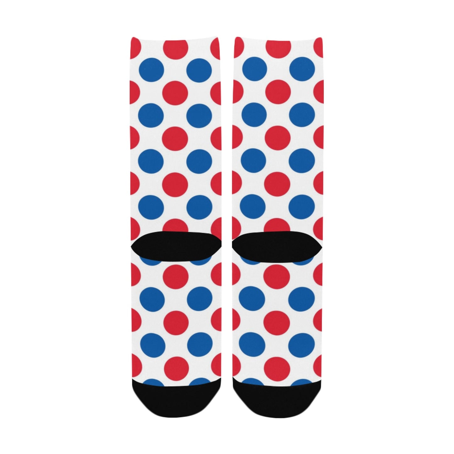 USA/American Flag Inspired Polka Dot Pattern Women’s Custom Socks Made in the USA