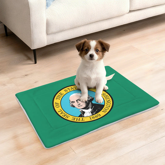 Washington Flag Inspired Pet Mat 25x18inch (Made in the USA)