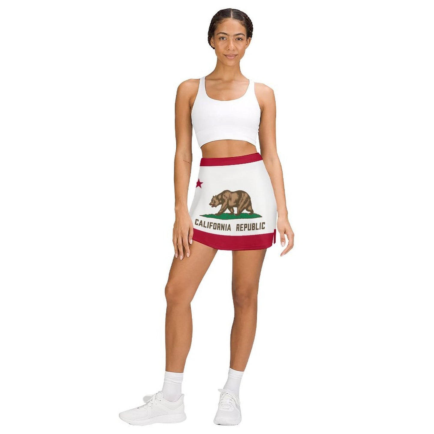 California Flag Inspired Women’s Skort with Pocket