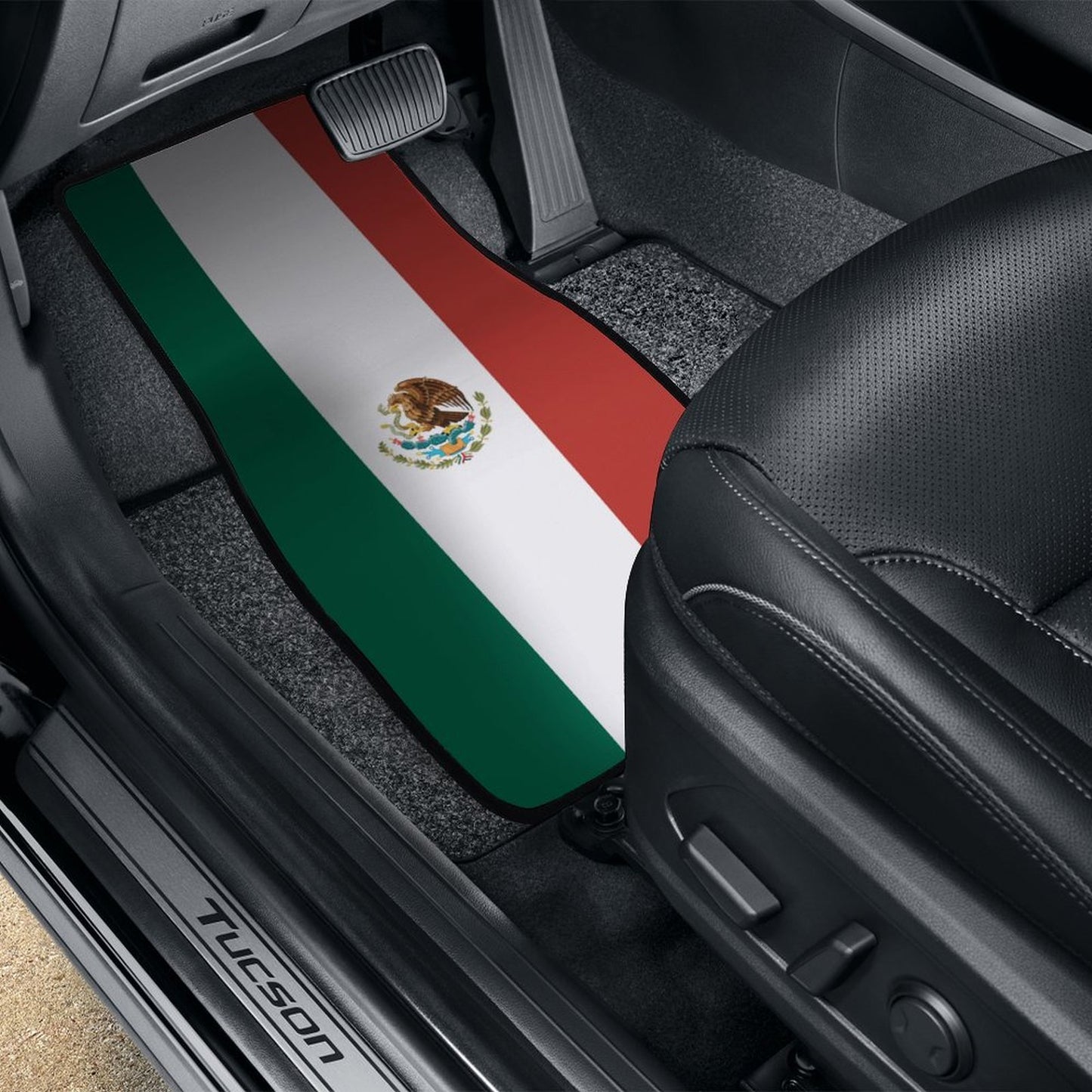 Mexico Flag Inspired Car Floor Mats(4pcs)