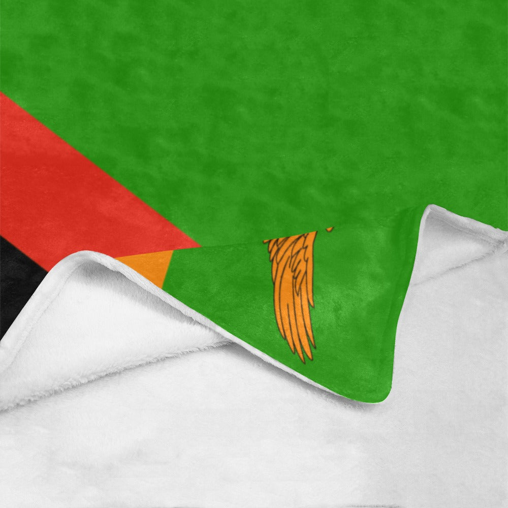 Green and red blanket featuring [Luv My Flag] design.