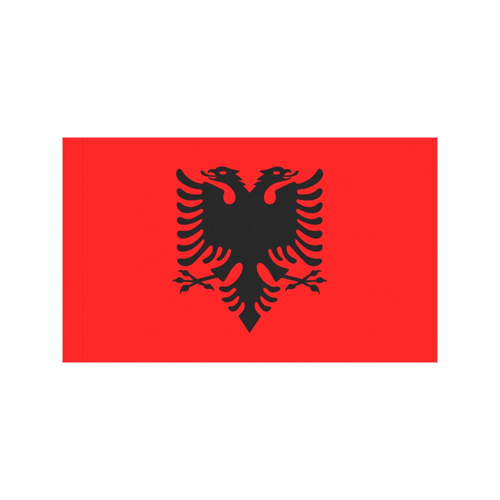 Red flag with black double-headed eagle, Luv My Flag.