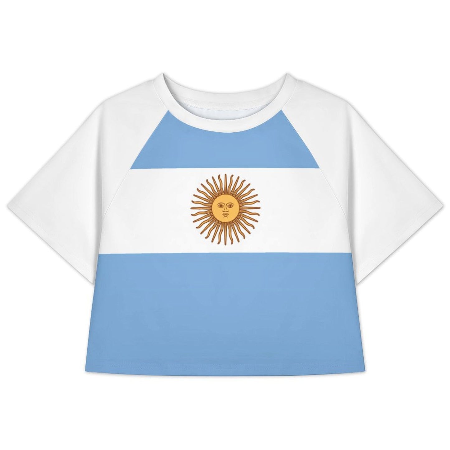 Argentina Flag Inspired Women's Cropped Shirt