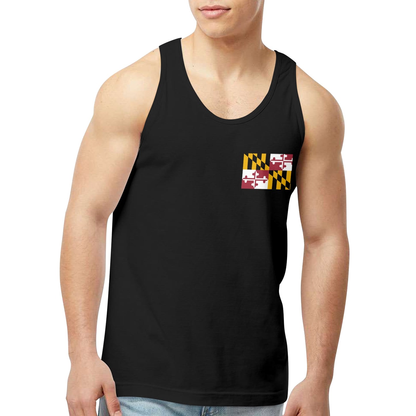Maryland Flag Men's Tank Top (Front Printing) | Ships from USA