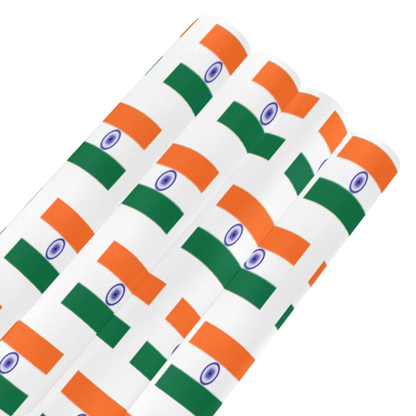 India Flag Inspired Custom Gift Wrapping Paper 58"x 22.5" (4 Rolls)
