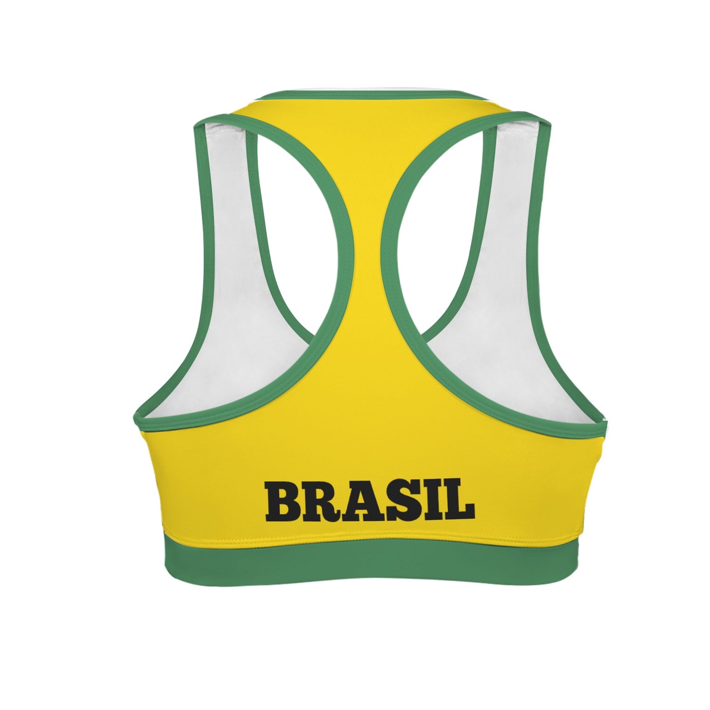 Brasil Flag Racerback Sports Bra