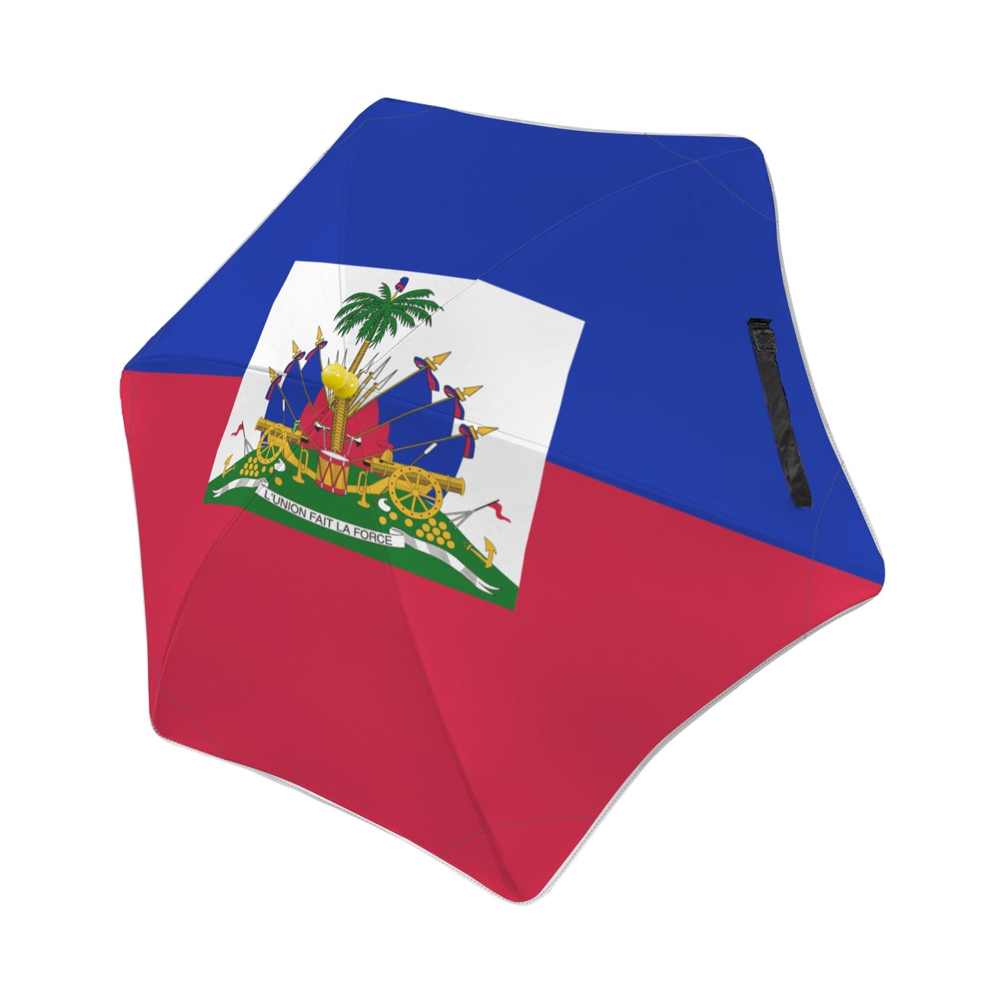 Haiti Flag Inspired Kids Safe Round Corner Umbrella