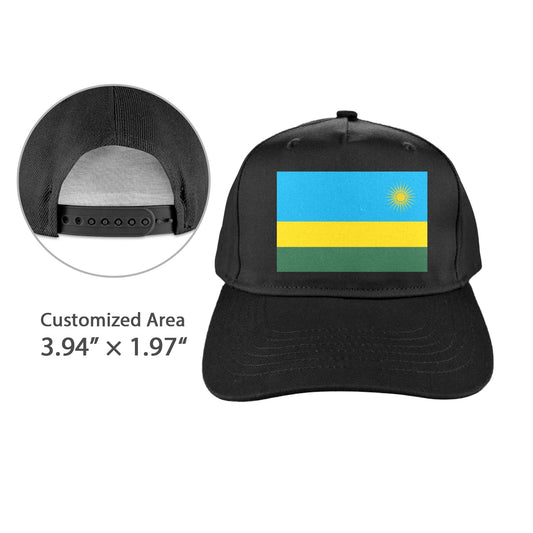Rwanda Flag Inspired Baseball Cap | Printed in the  USA