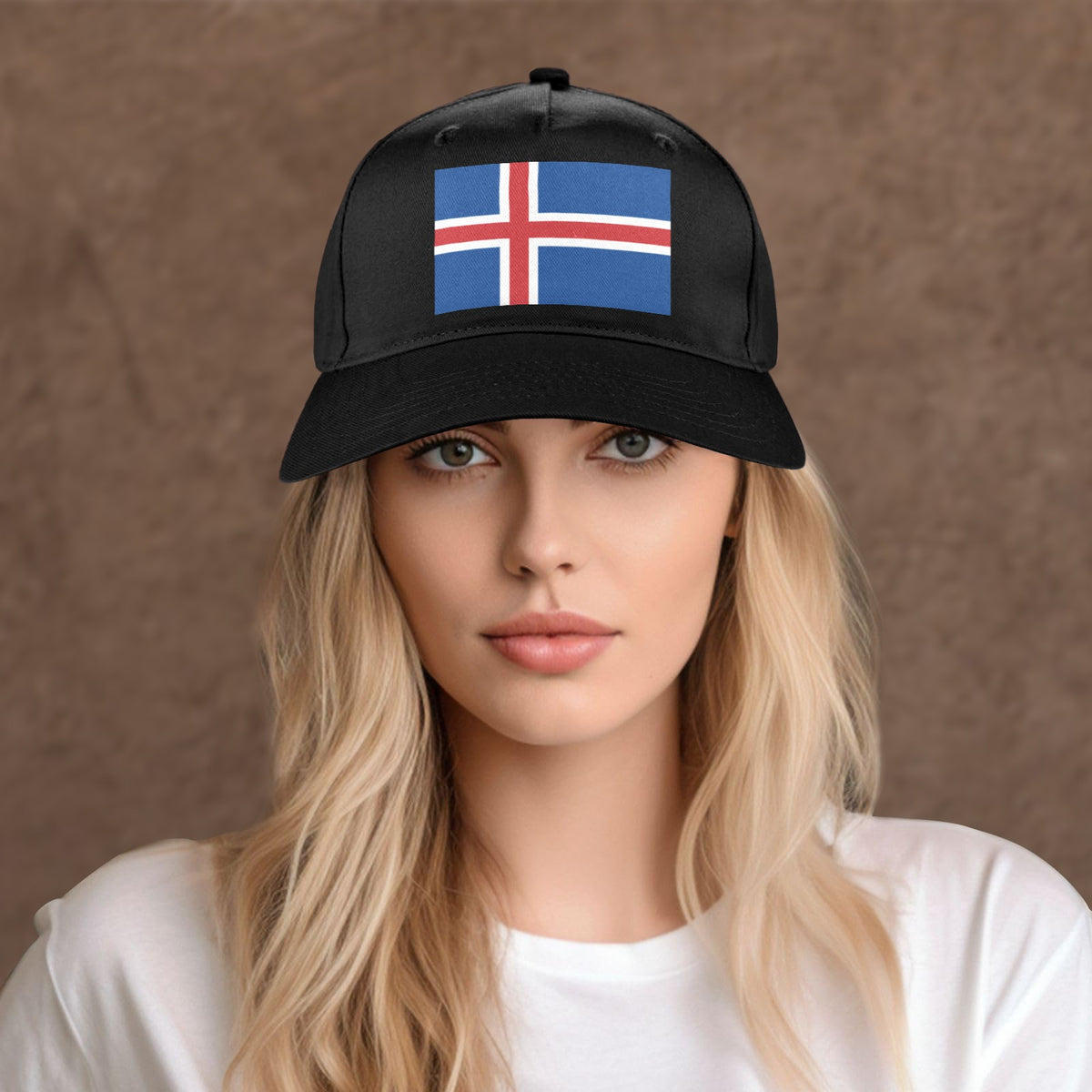 Iceland Flag Inspired Baseball Cap | Printed in the  USA