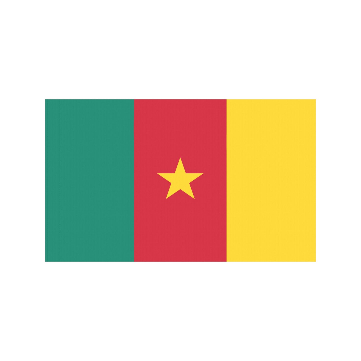 Cameroon flag by Luv My Flag, green, red, yellow.