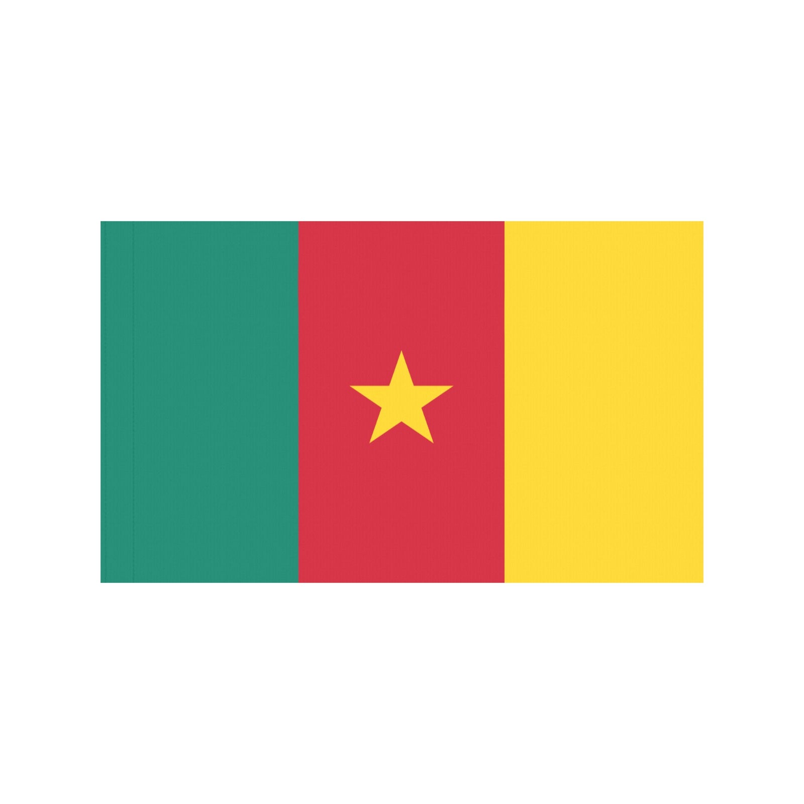 Cameroon flag by Luv My Flag, green, red, yellow.