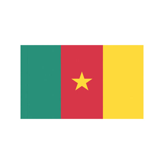Cameroon flag by Luv My Flag, green, red, yellow.