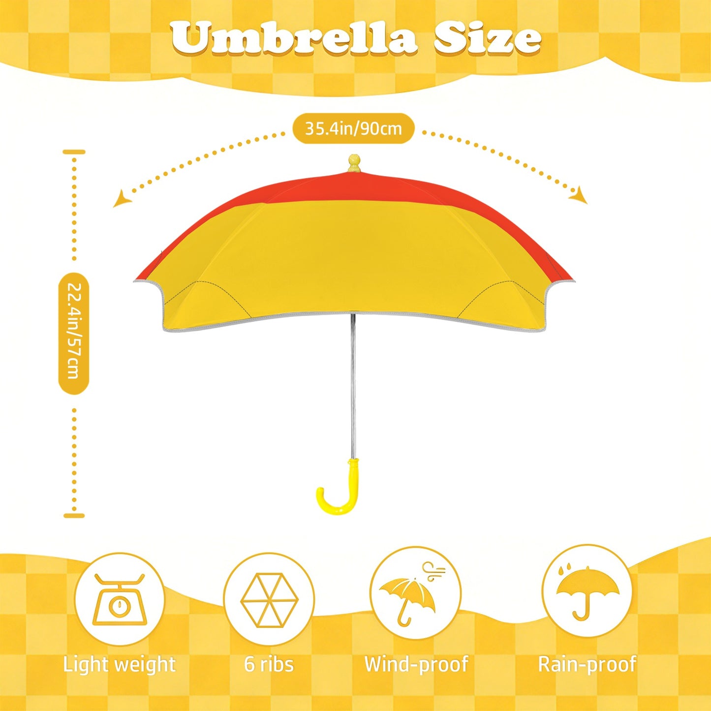 Germany Flag Inspired Kids Safe Round Corner Umbrella