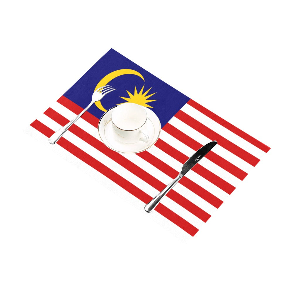 Malaysia Flag Placemats 12" x 18" (Set of 6)