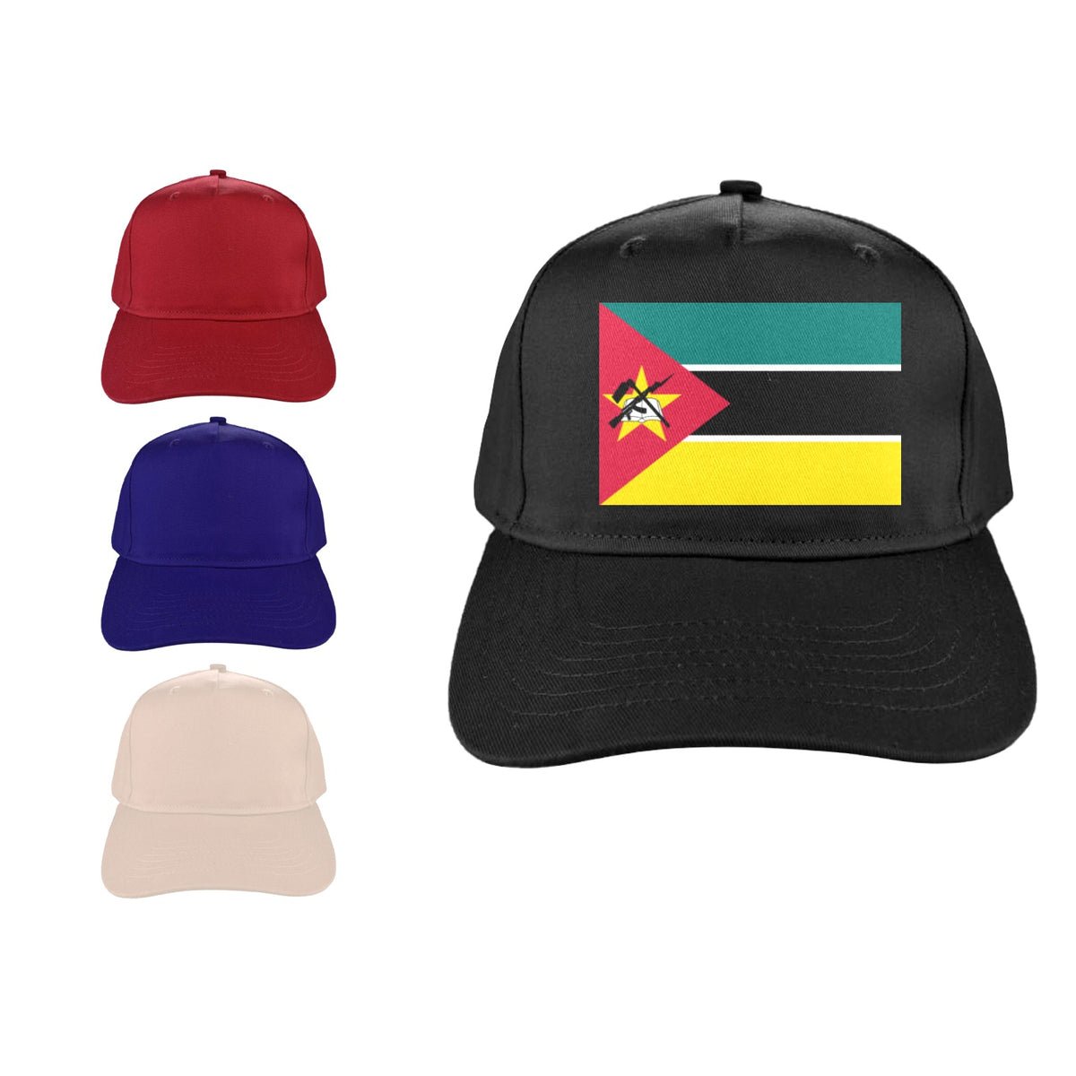 Mozambique Flag Inspired Baseball Cap | Printed in the USA