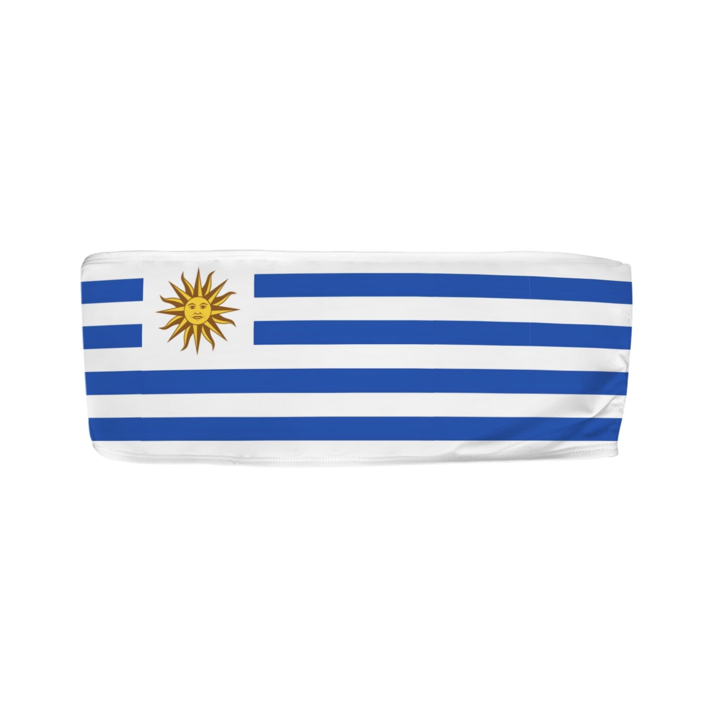 Uruguay Flag Inspired Bandeau Tube Bikini Top