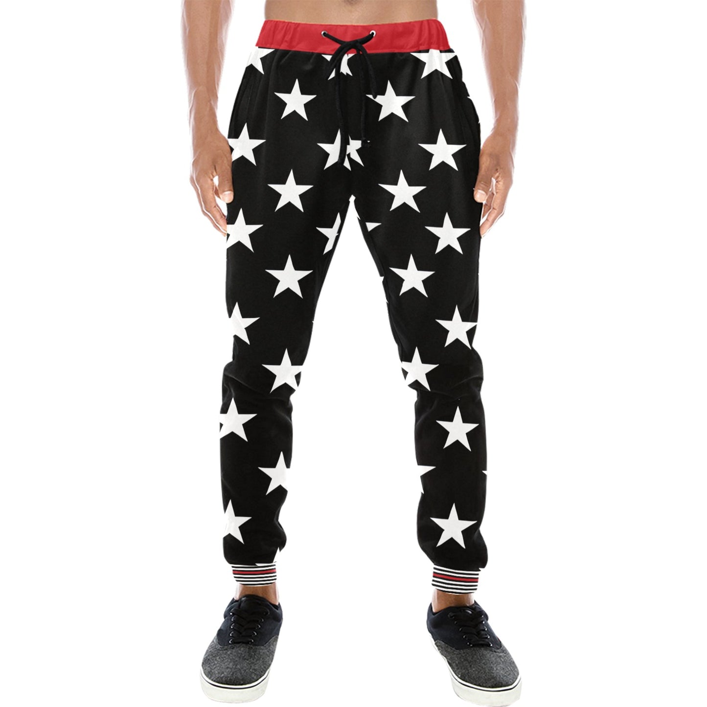 Thin Red Line Flag Inspired All Over Print Unisex Sweatpants