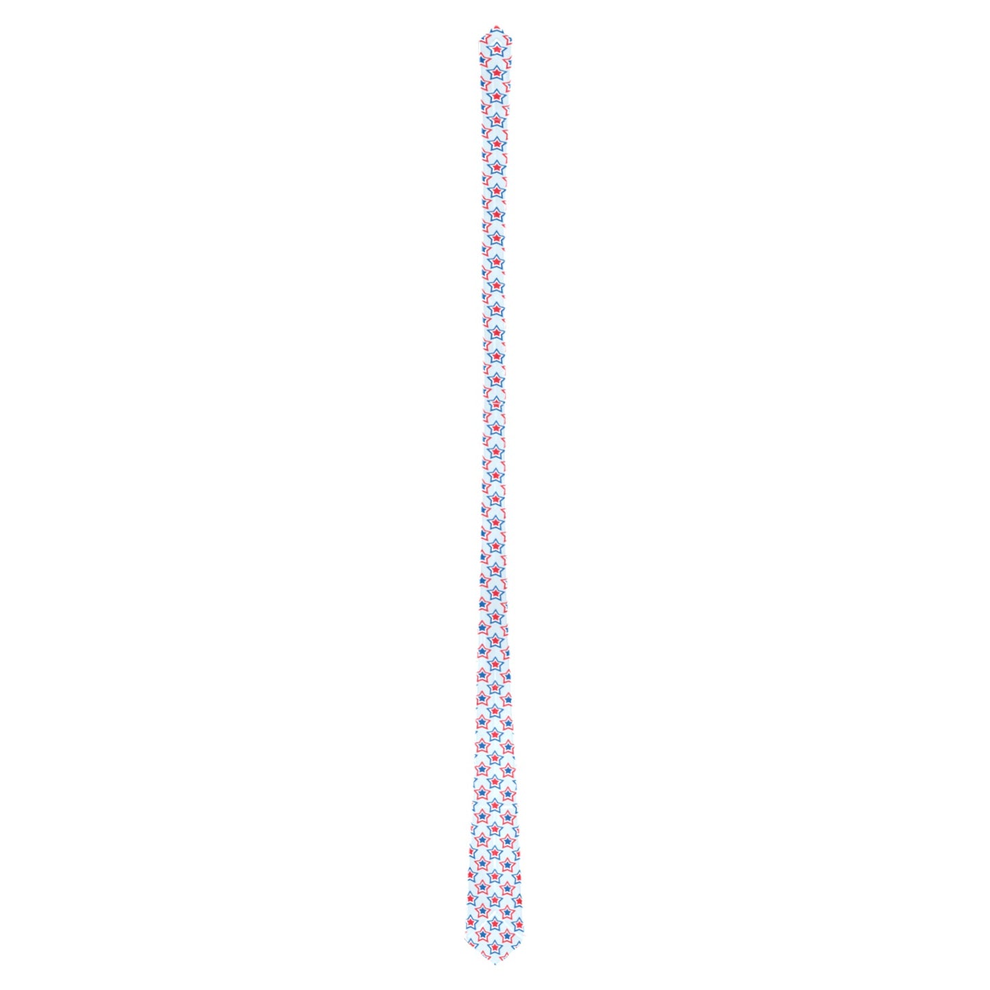USA/American Flag Inspired Red, White & Blue Stars Pattern Classic Necktie (Two Sides)