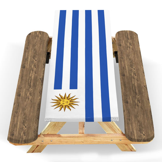 Uruguay Flag Picnic Table Cover (72" x 30") (Made in the USA)