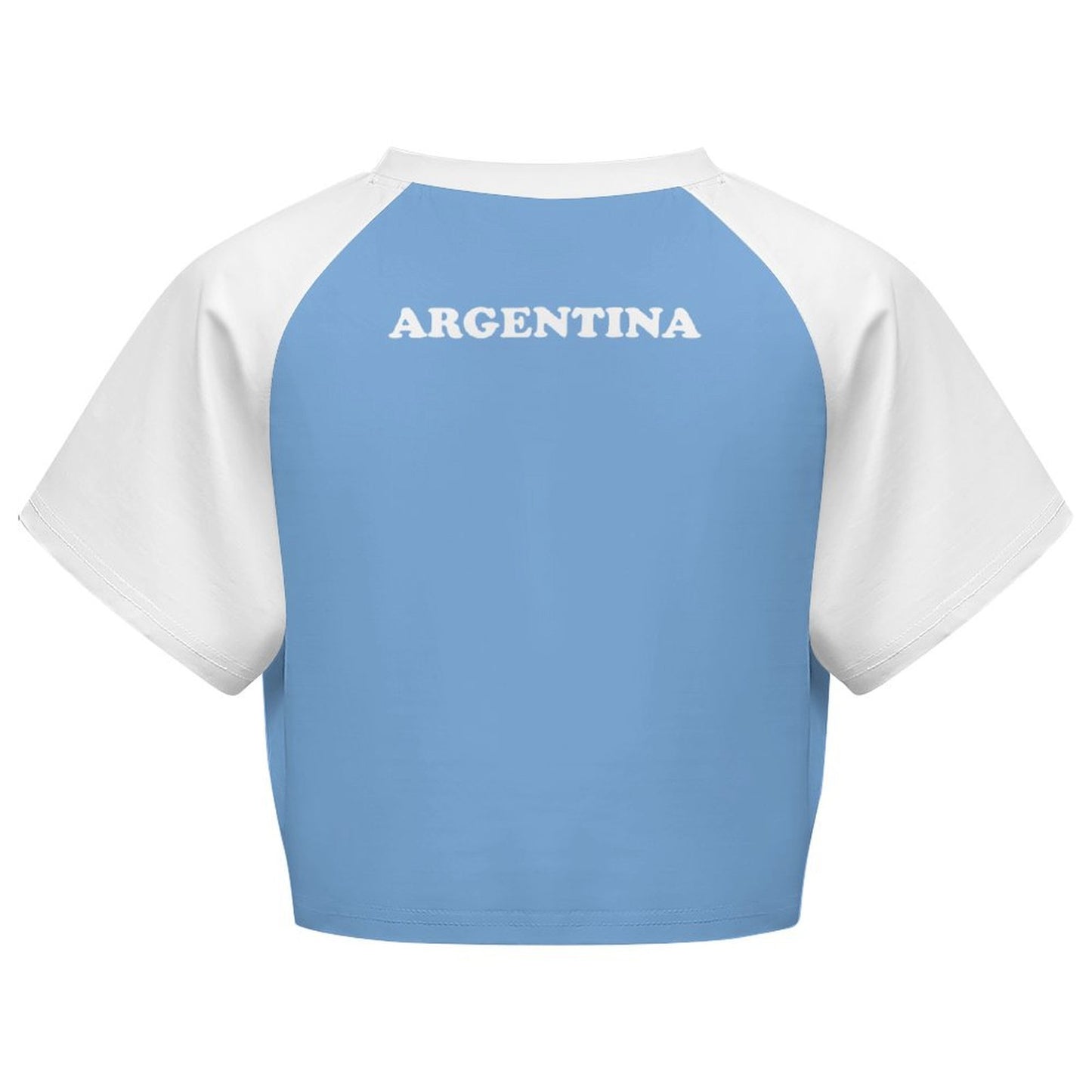 Argentina Flag Inspired Women's Cropped Shirt
