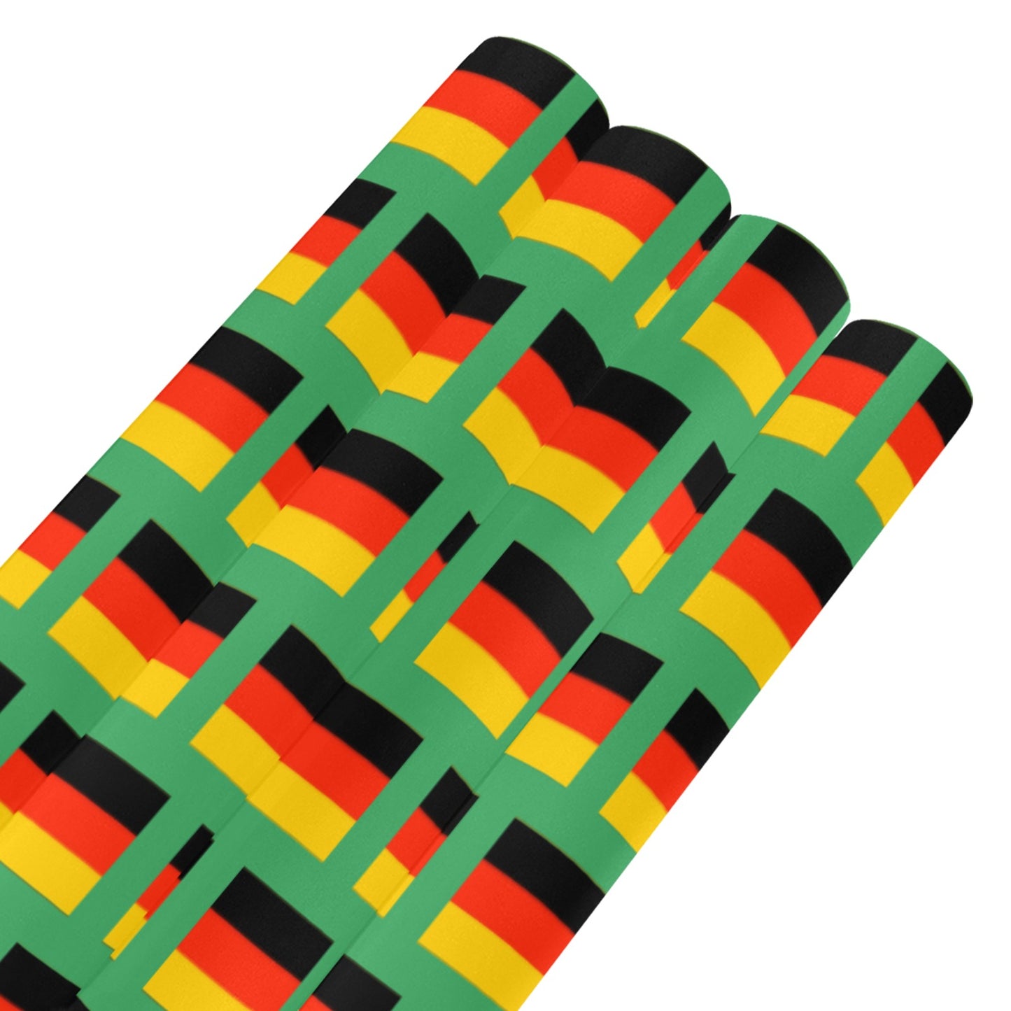 Germany Flag Inspired Custom Gift Wrapping Paper 58"x 22.5" (4 Rolls)