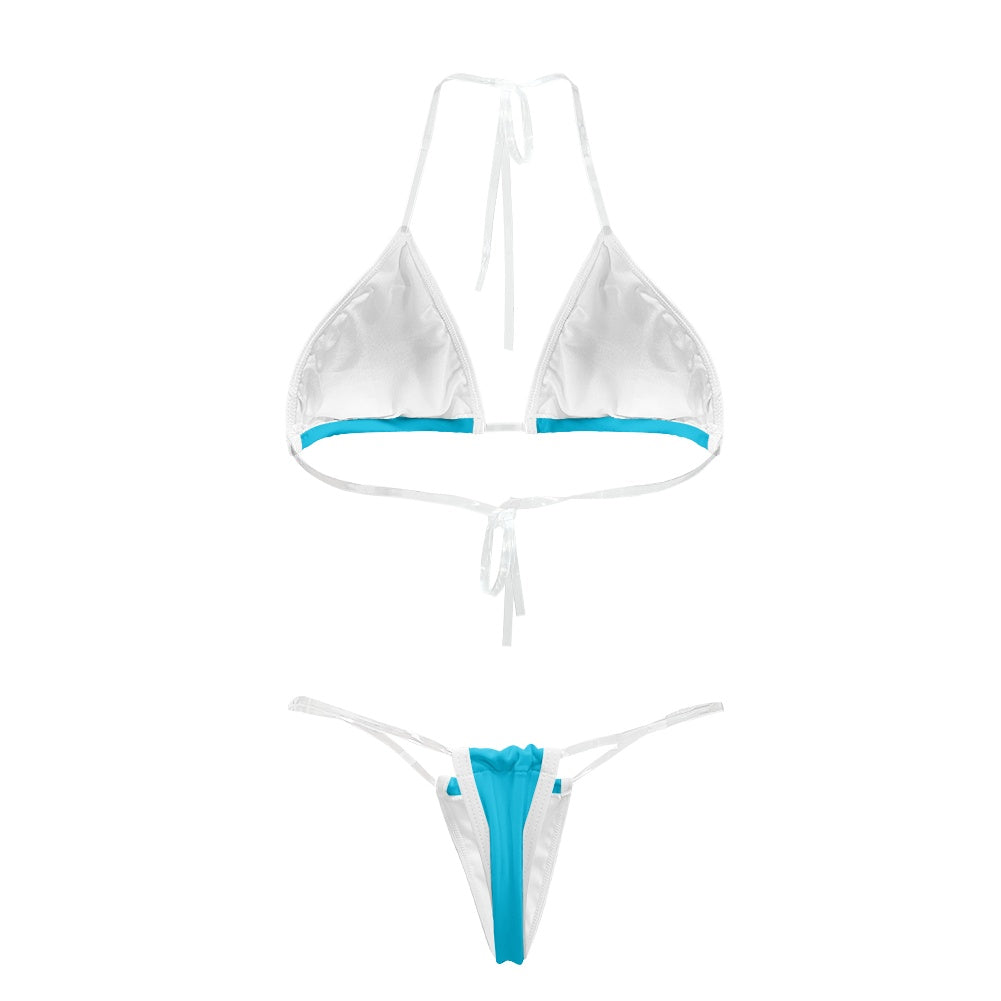Honduras Flag Inspired Transparent String Bikini