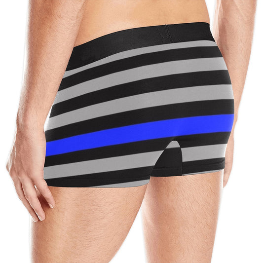 Thin Blue Line (subdued) Flag Inspired Mens Boxer Briefs Made in the USA