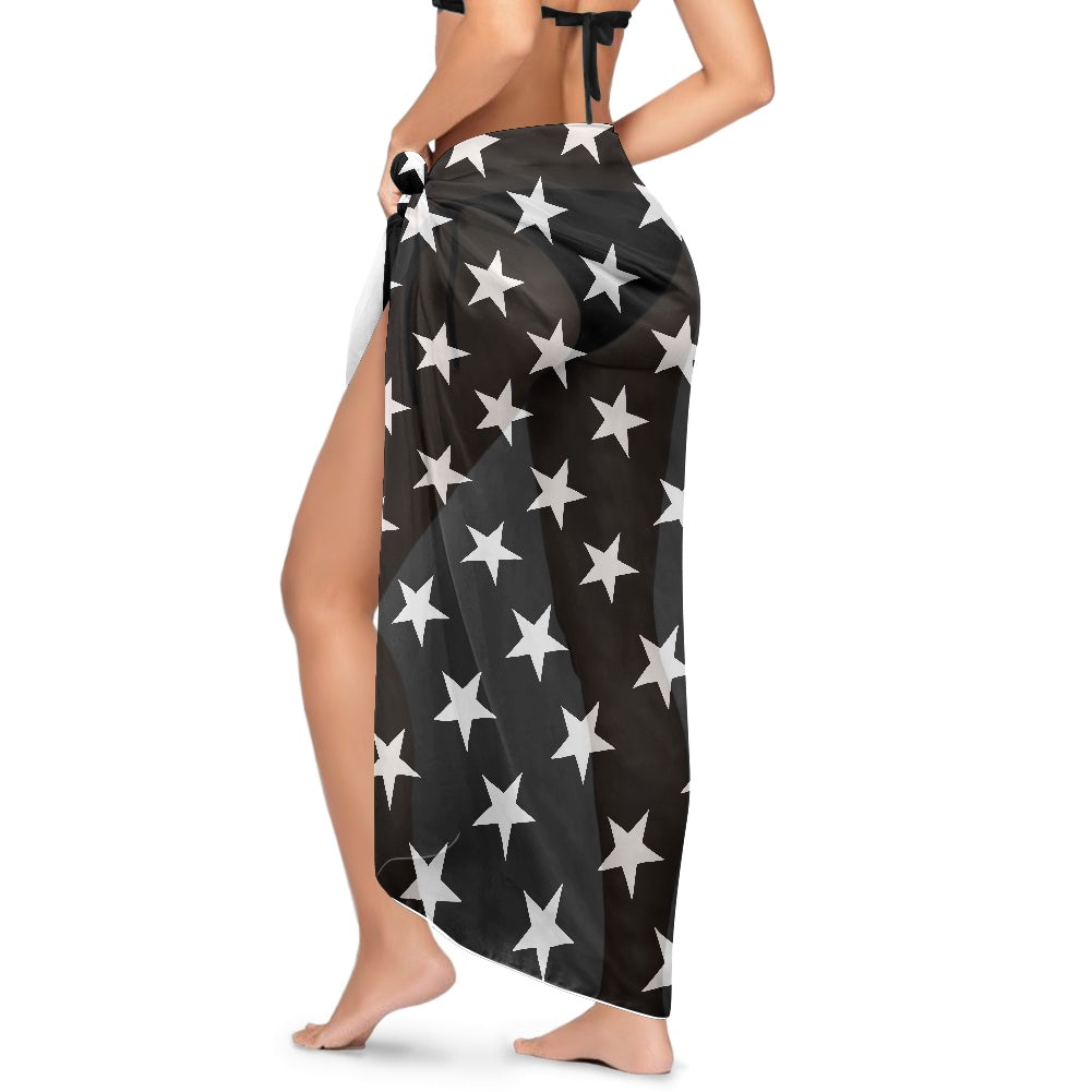 Thin Green Line Flag Inspired Bikini Cover-Up Style-1