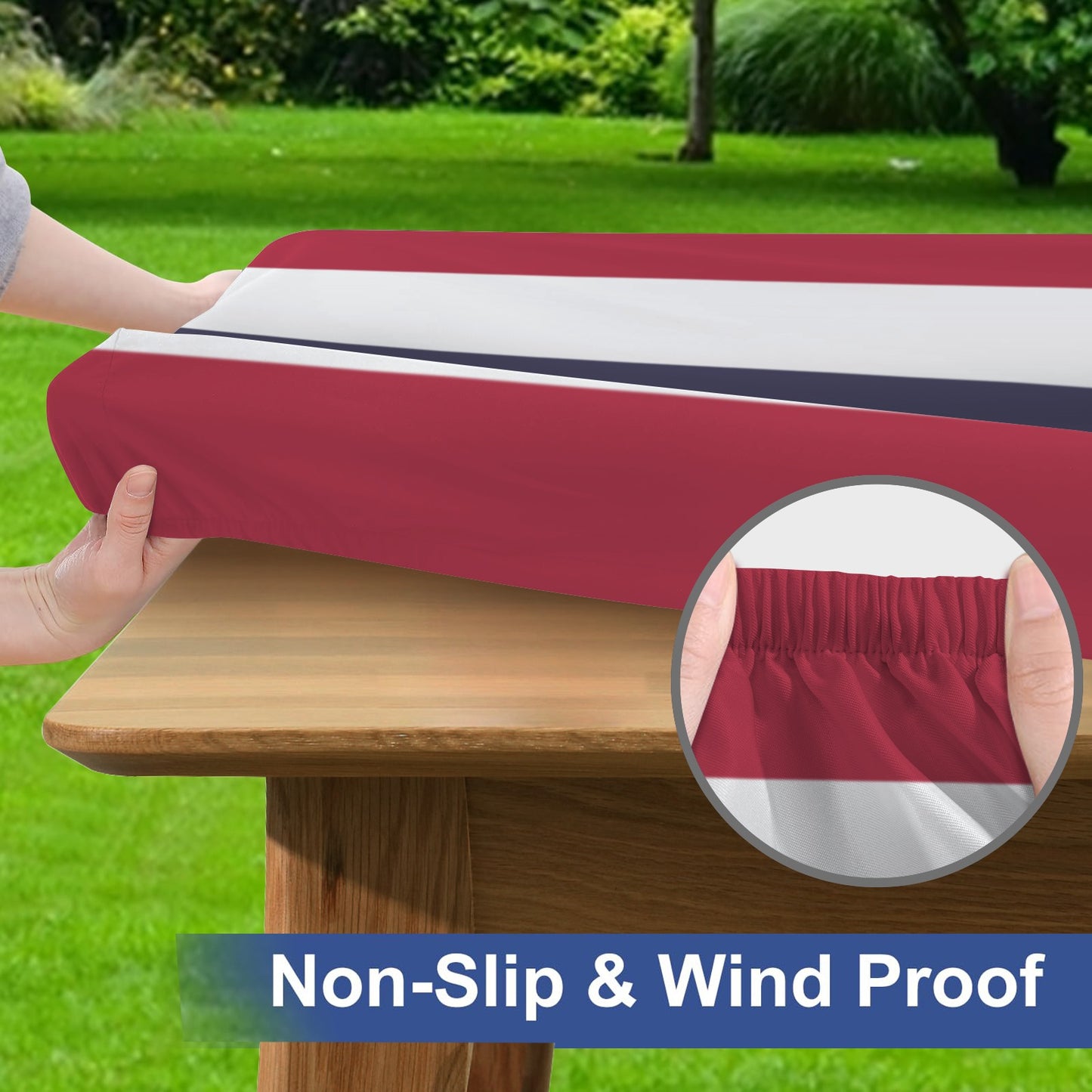 Thailand Flag Picnic Table Cover (72" x 30") (Made in the USA)