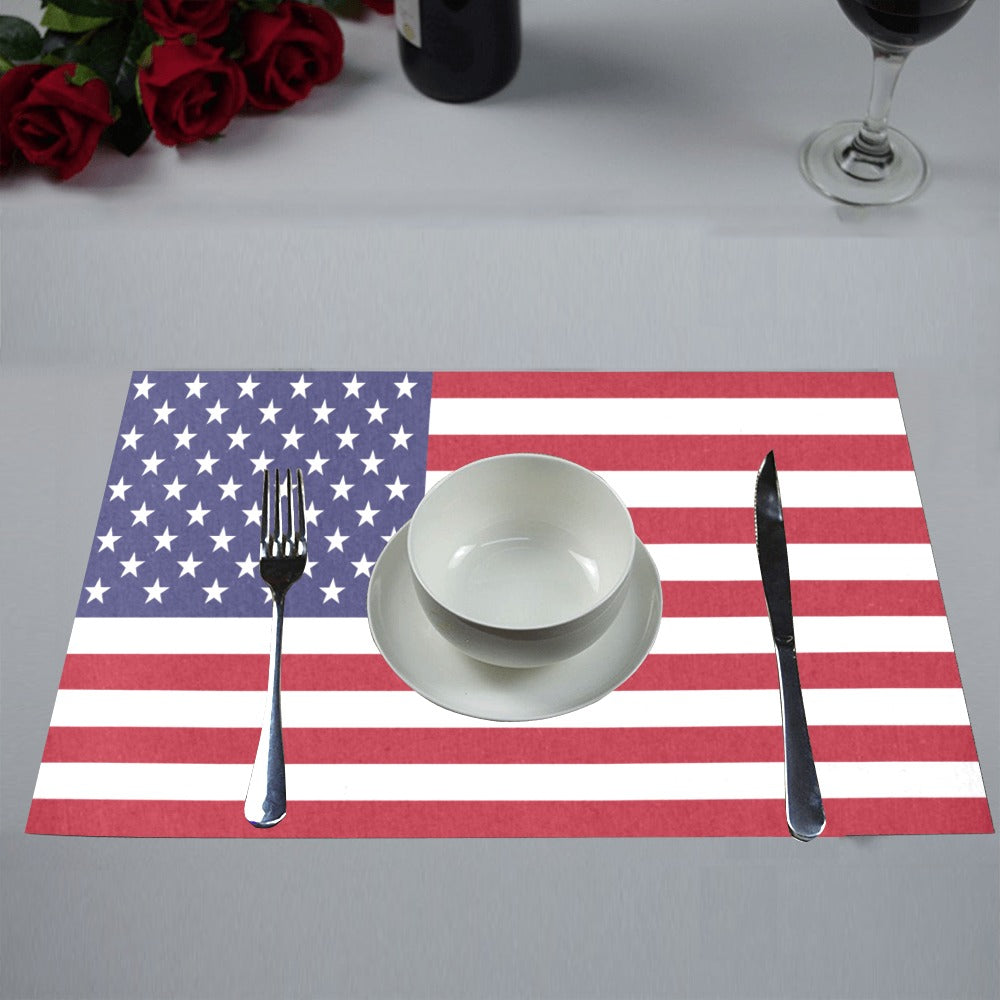 USA/America FLAG Placemats 12" x 18" (Set of 6)