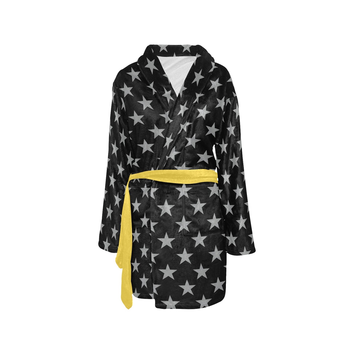 Thin Gold Line Flag Inspired Women's Fleece Robe