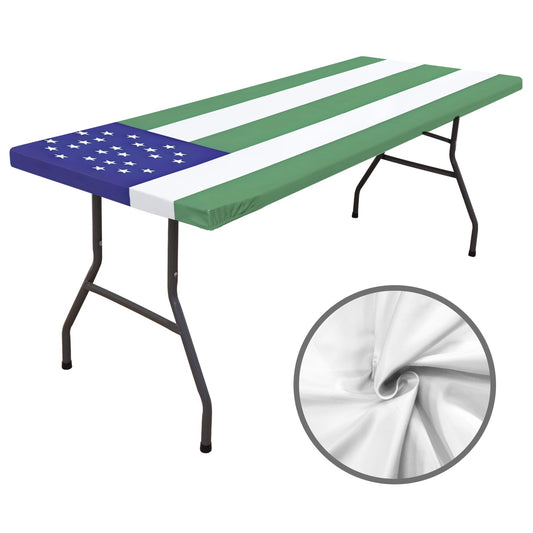 NYPD Flag Inspired Custom Elastic Fitted Tablecloth 72x30 inch (Made in the USA)