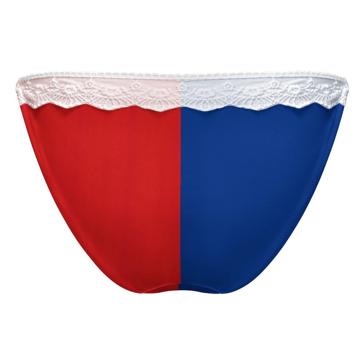 Romania Flag Design Lace Trim Underwear