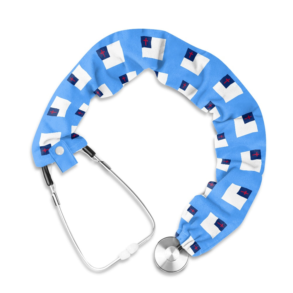 Christian Flag Inspired Stethoscope Protective Cover