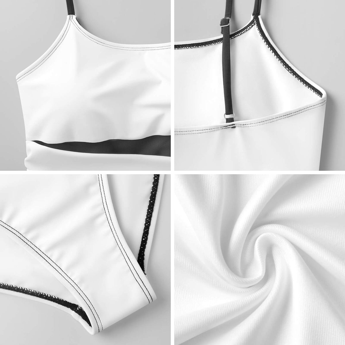Costa Rica Flag Inspired Women's Square Neck Mesh Spliced One Piece Swimsuit